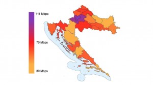 brzina interneta u Istri i Kvarneru u odnosu na ostatak Hrvatske