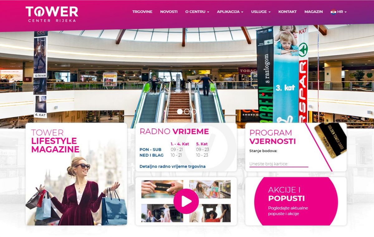 Novo ‘digitalno ruho’ trgovačkog centra: Tower Centar Rijeka predstavio redizajniranu web stranicu