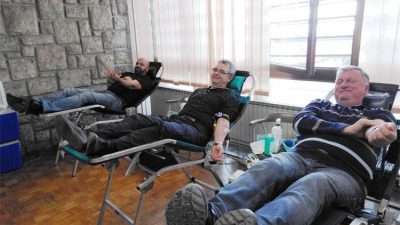 U Policijskom domu u Rijeci jučer je održana akcija akcija dobrovoljnog darivanja krvi