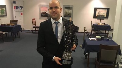 Riječki velemajstor Marin Bosiočić drugim mjestom na “Turniru mira” u Zagrebu došao na prag ulaska u top 100 igrača svijeta