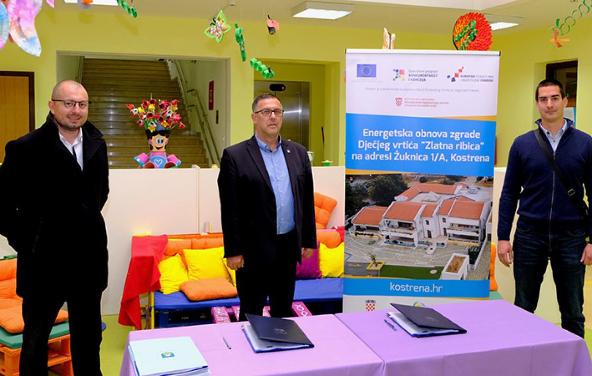 Općina Kostrena potpisala ugovor o energetskoj obnovi zgrade Dječjeg vrtića Zlatna ribica
