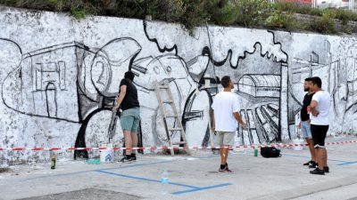 FOTO Muralist Miron Milić i grafiteri Chez, Sarme i Artez nastavili s programom Rijeka murala