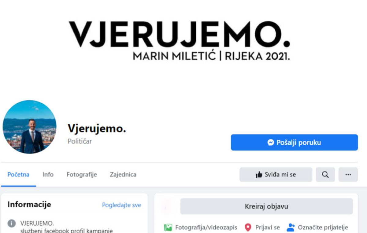 Marin Miletić krenuo u kampanju za riječkog gradonačelnika sa sloganom Vjerujemo.