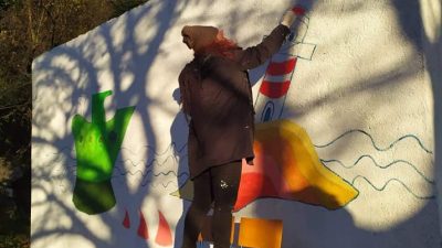 Izrada prvog nenavijačkog murala u susjedstvu Škurinje EPK