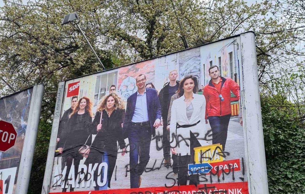 Forum mladih SDP-a reagirao na ispisane poruke na plakatu Marka Filipovića