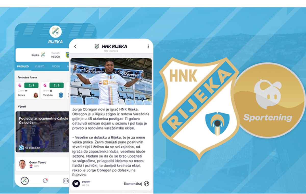 Novom suradnjom HNK Rijeka i Sporteninga i navijači dobili vlastitu aplikaciju