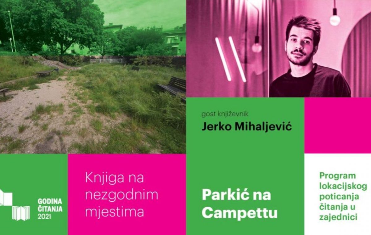 Knjiga na nezgodnim mjestima: Jerko Mihaljević i “Putar i parizer” u parkiću na Campettu