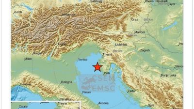 Potres magnitude 4.2, dogodio se u podmorju sjevernog Jadrana uz talijansku obalu