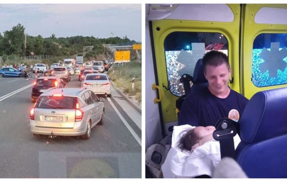 [U OKU KAMERE] U sinoćnjoj prometnoj nesreći 4 osobe teško ozlijeđene, vatrogasac šestomjesečnu bebu u naručju čuvao do bolnice